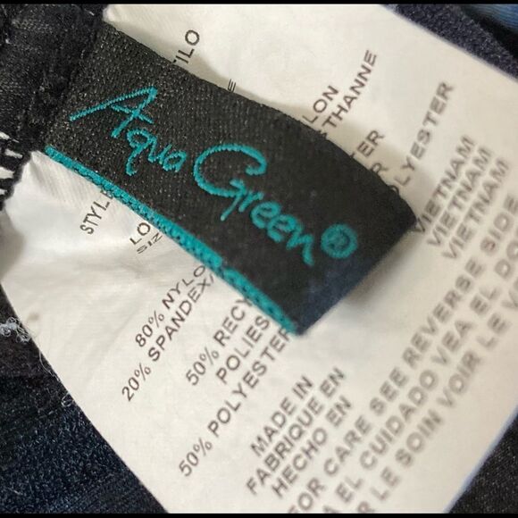 Aqua Green one piece bathing suit Small - Picture 3 of 6